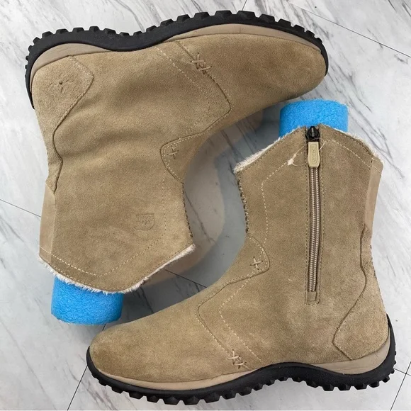 •Sorel Womens 8 Tan Sand Beige Maribel Suede Boots Thinsulate Waterproof - Picture 3 of 13